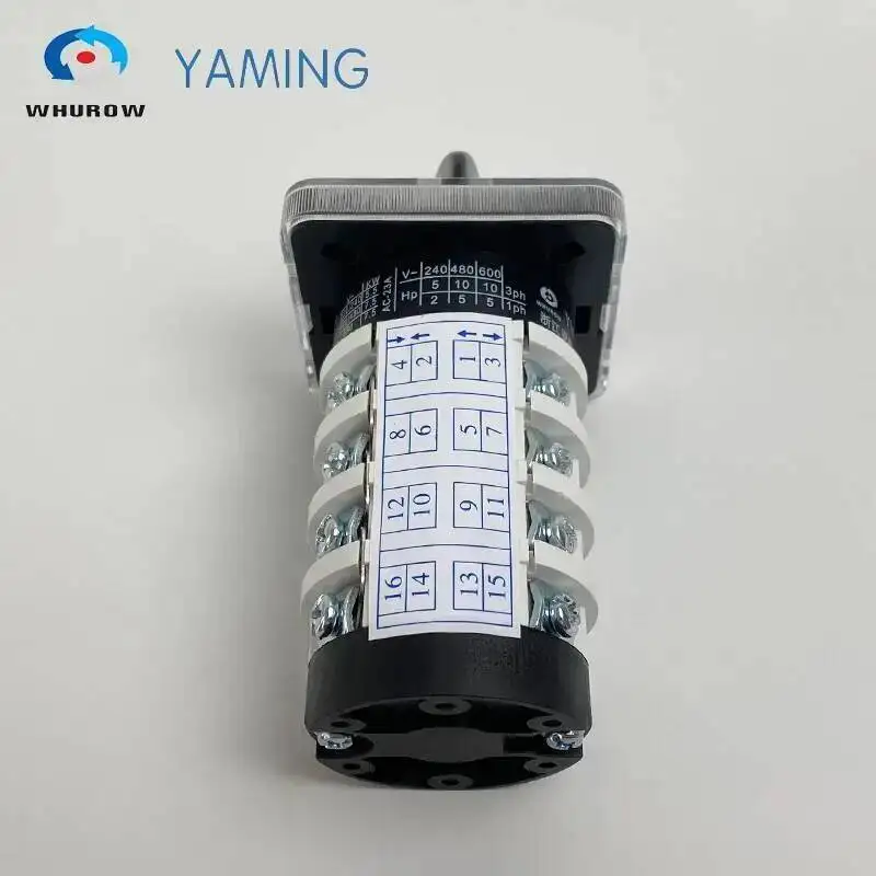 Rotary Knob 6 Position 0-6 YMZ12-20/4 Universal Manual Electrical Changeover Cam Switch 20A 690V 4 Section High Quality