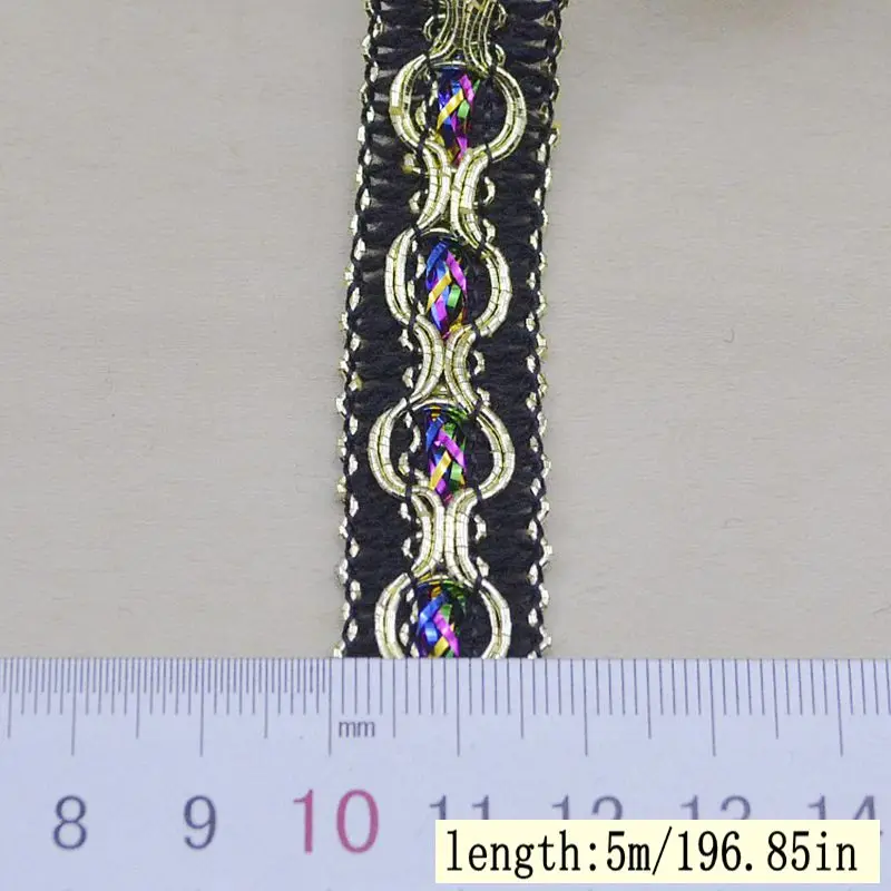 5 Meter/16.4Ft Elke Pack Nieuwe Kant met Kleding Accessoires Gebreide Kant DIY Ambachten Avondjurk Gebogen Rand Stiksels haak Lijn Kant