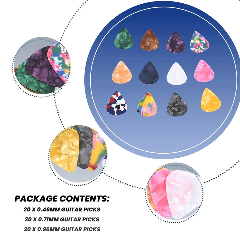 

picks60 Pack Abstract Art Colorful Guitar Picks Unique Guitar Gift For