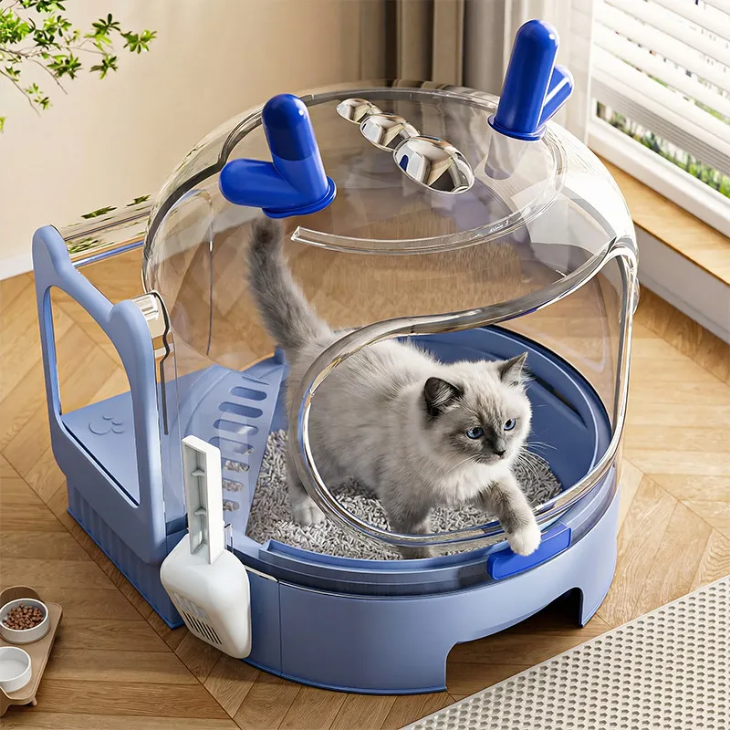 

Plastic cat Litter Box Training Sandbox Closed Self-Cleaning cat Litter Box Castle Toilet Trash Areneros Para Gatos Home Items
