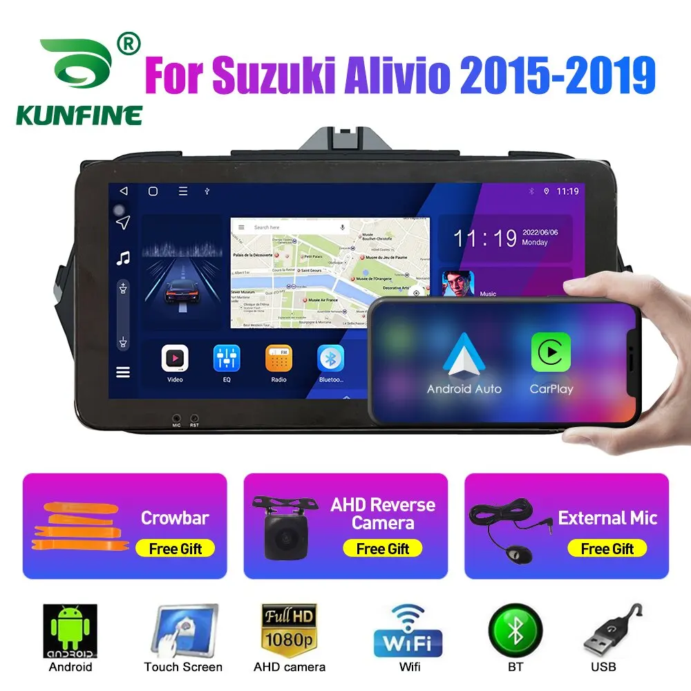 2Din Android Car Radio For Suzuki Alivio 2015-2019 Multimedia Video Player GPS Navigation Stereo Audio Head Unit Carplay 4G Wifi