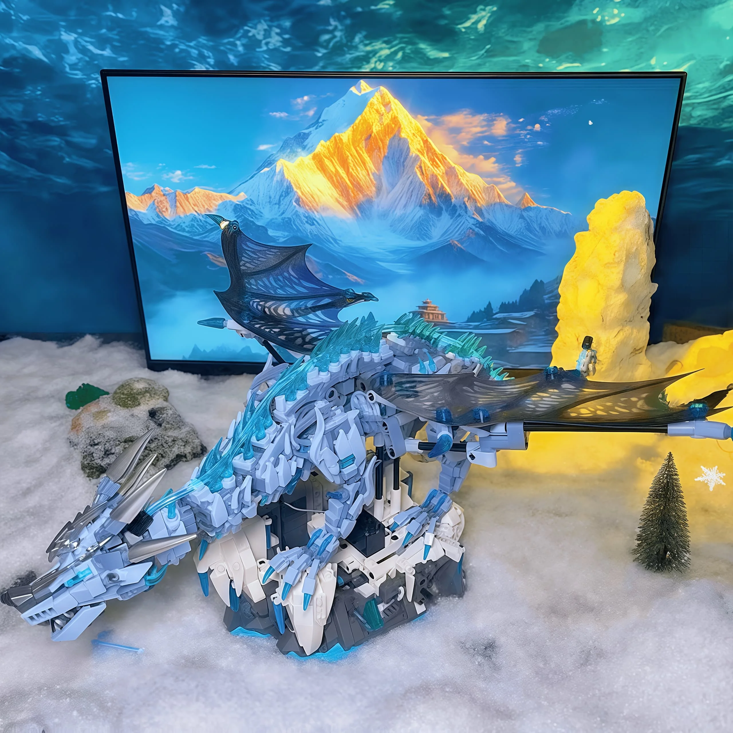 

Набор механических фигурок ледяных драконов из АБС-пластика, классный подарок для фанатов кино, лучший выбор для сюрпризов на Рождество, Хэллоуин или день рождения.