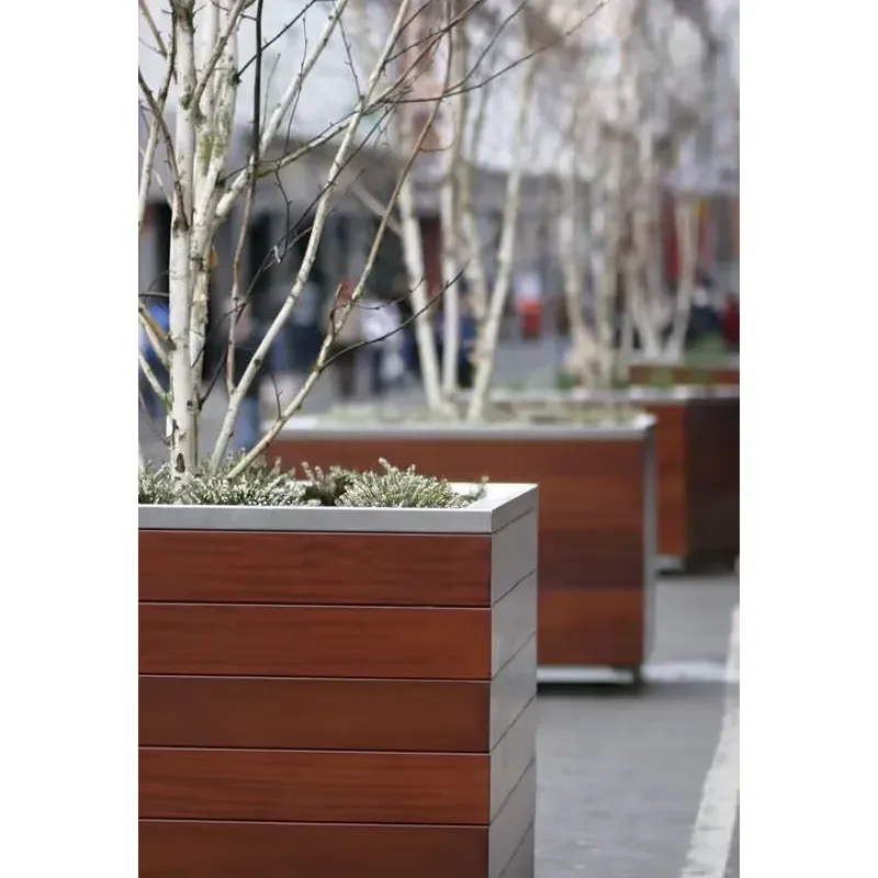 Hot Sale Wholesale Giant Garden Outside Large Plant Containers Wooden Flower Pots Supplies