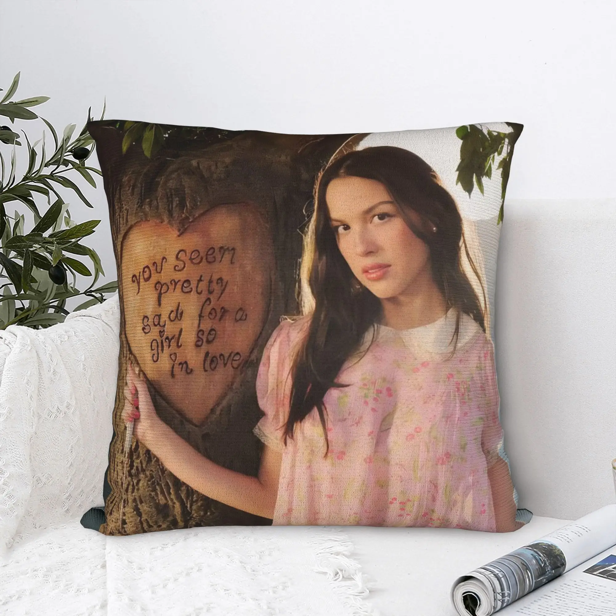You Seem Pretty Sad for a Girl So in Love Square Pillow Cases Tour Album Cushion Covers Decorative Pillowcover for Car 40*40cm