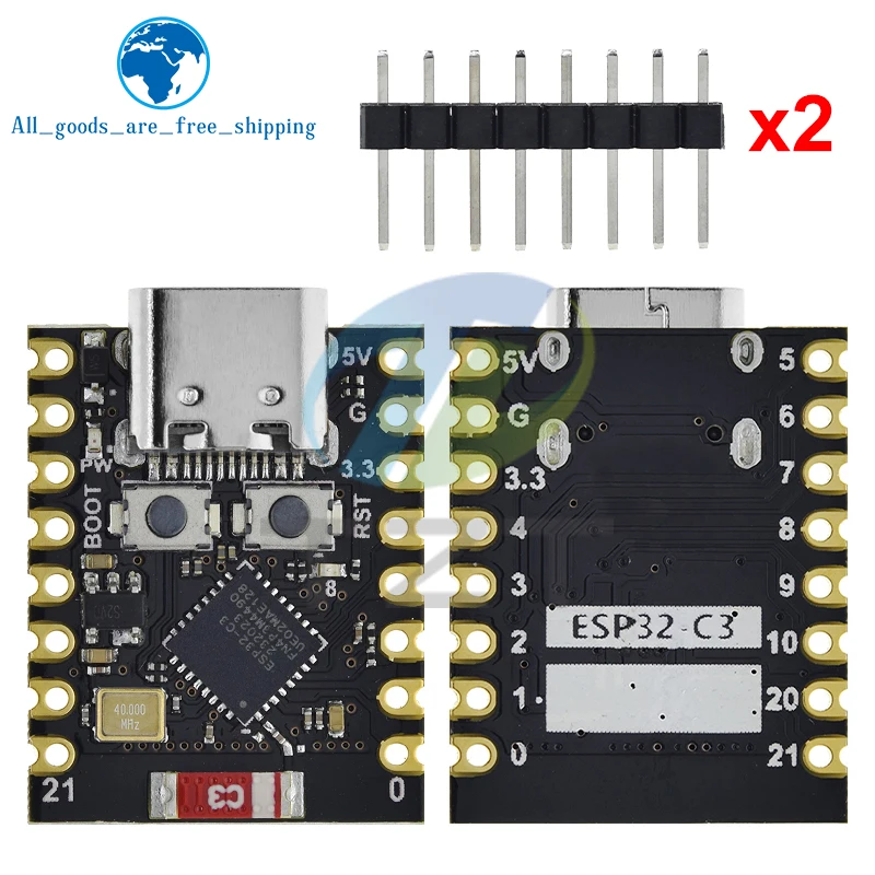 DIYTZT ESP32 C3 Development Board Modules Mini Wifi BT Bluetooth Module 32-Bit Single-Core Processor ESP32-C3 16Pin Type-C