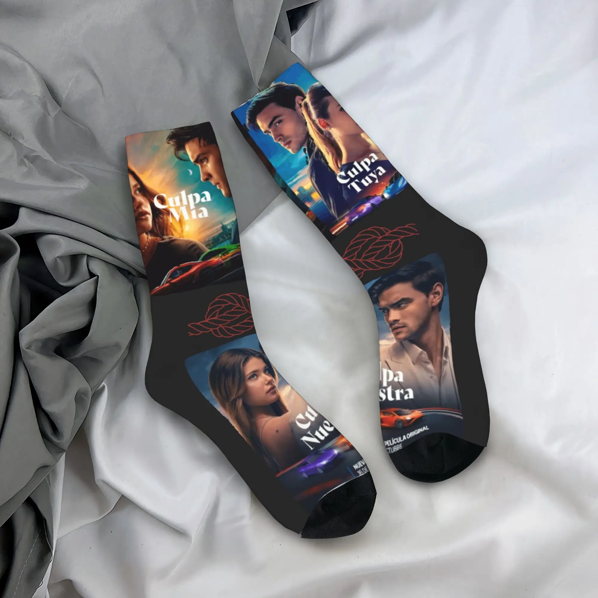 

Мужские носки унисекс, горячие пленочные чулки Culpa Mia, зимние модные мягкие дышащие носки, уличные противоскользящие носки на заказ
