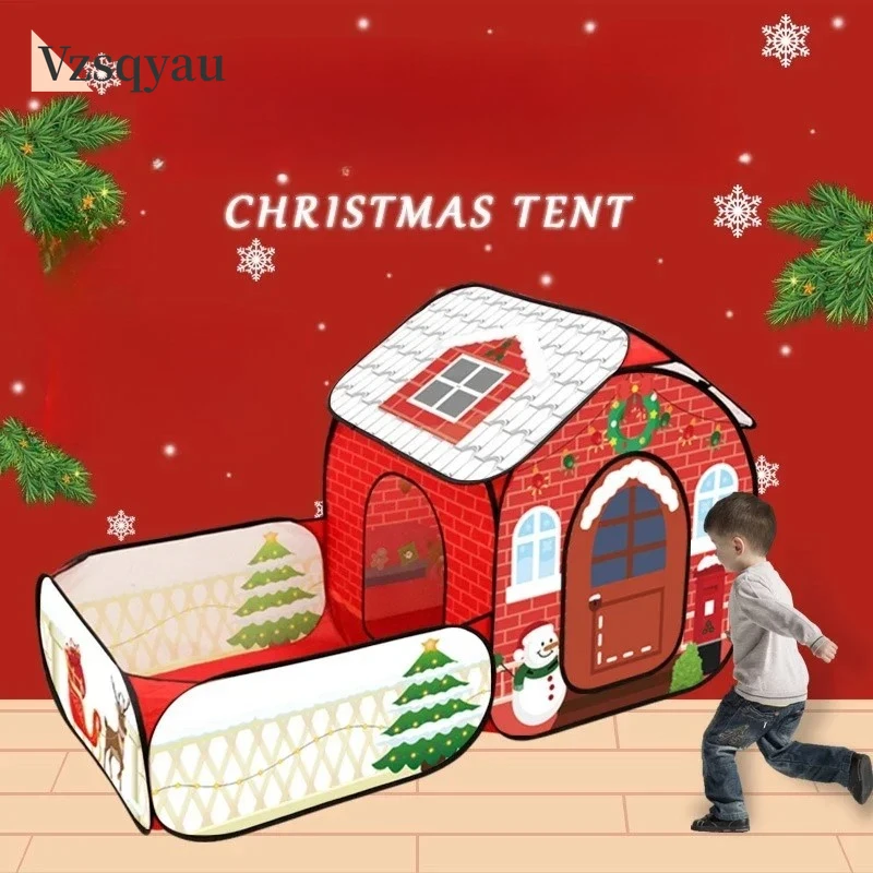 خيمة لعب عيد الميلاد مع حفر كروية للأطفال الصغار في الأماكن المغلقة والخارجية ألعاب مسرح للأولاد والبنات والأطفال خيمة لعب عالم الفضاء للأطفال #1