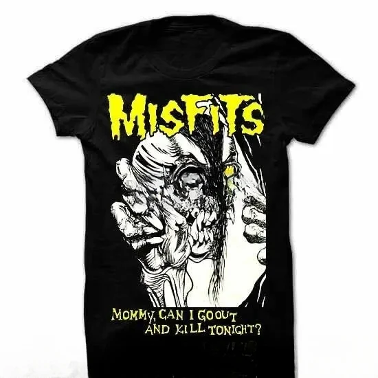 Misfits Punk Rock Classics T Shirt Men Sizes White Yellow graphic harajuku men clothing oversized streetwear vintage Cotton 2024