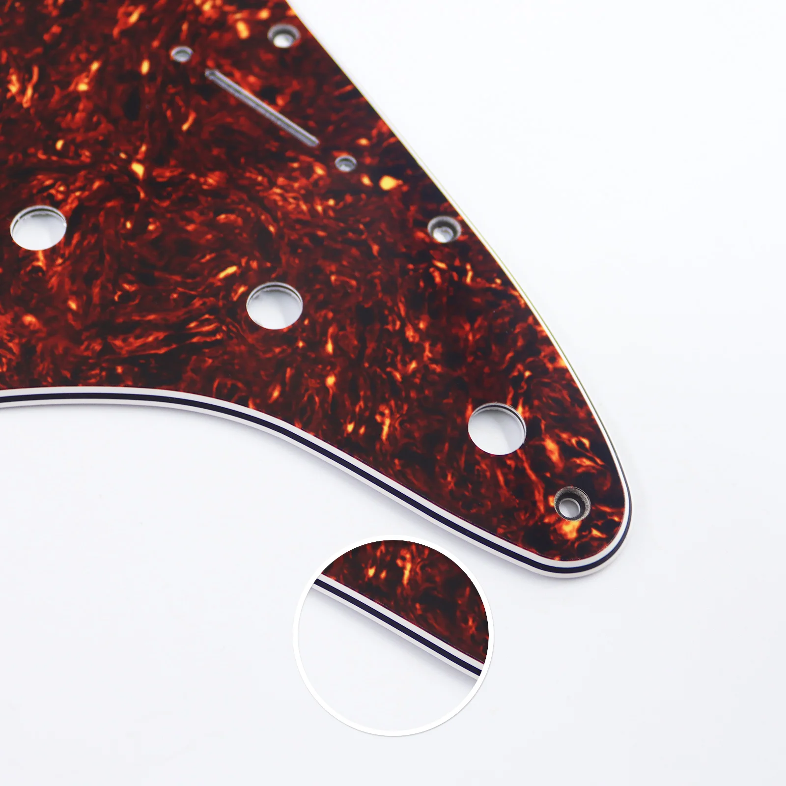 Ochraniacz gitary elektrycznej PHRILM SSS11, 3-warstwowy pickguard ST z osłoną z folii aluminiowej - Pasuje do gitar American/Mexican ST