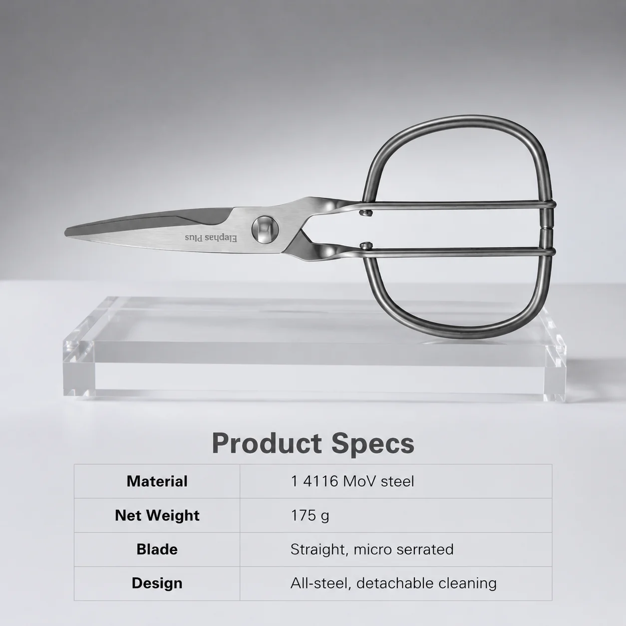 Heavy Duty Kitchen Scissors - Full Stainless Steel Detachable Kitchen Shears for Cutting Meat, Poultry, Multi-Purpose Tool