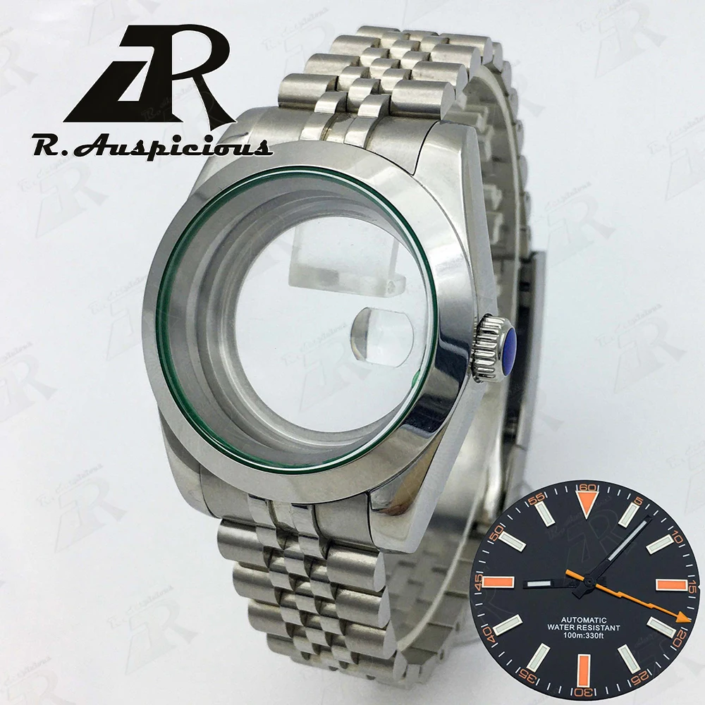 36mm/39mm MILGAUSS Polished Case Sapphire Glass Black Dial Lightning Fit NH34/35/36/70/72 ETA2824/36 PT5000 Movement Watch Parts