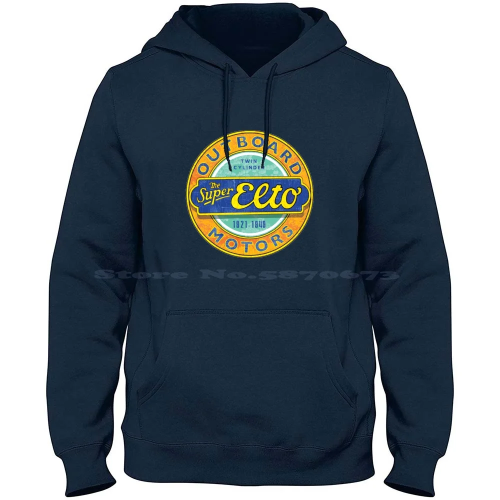 Super Elto Outboards 100% Cotton Hoodie T Shirt Outboard Atwater Evinrude Fishing Johnson Michael Motors Seahorse Usa Boats