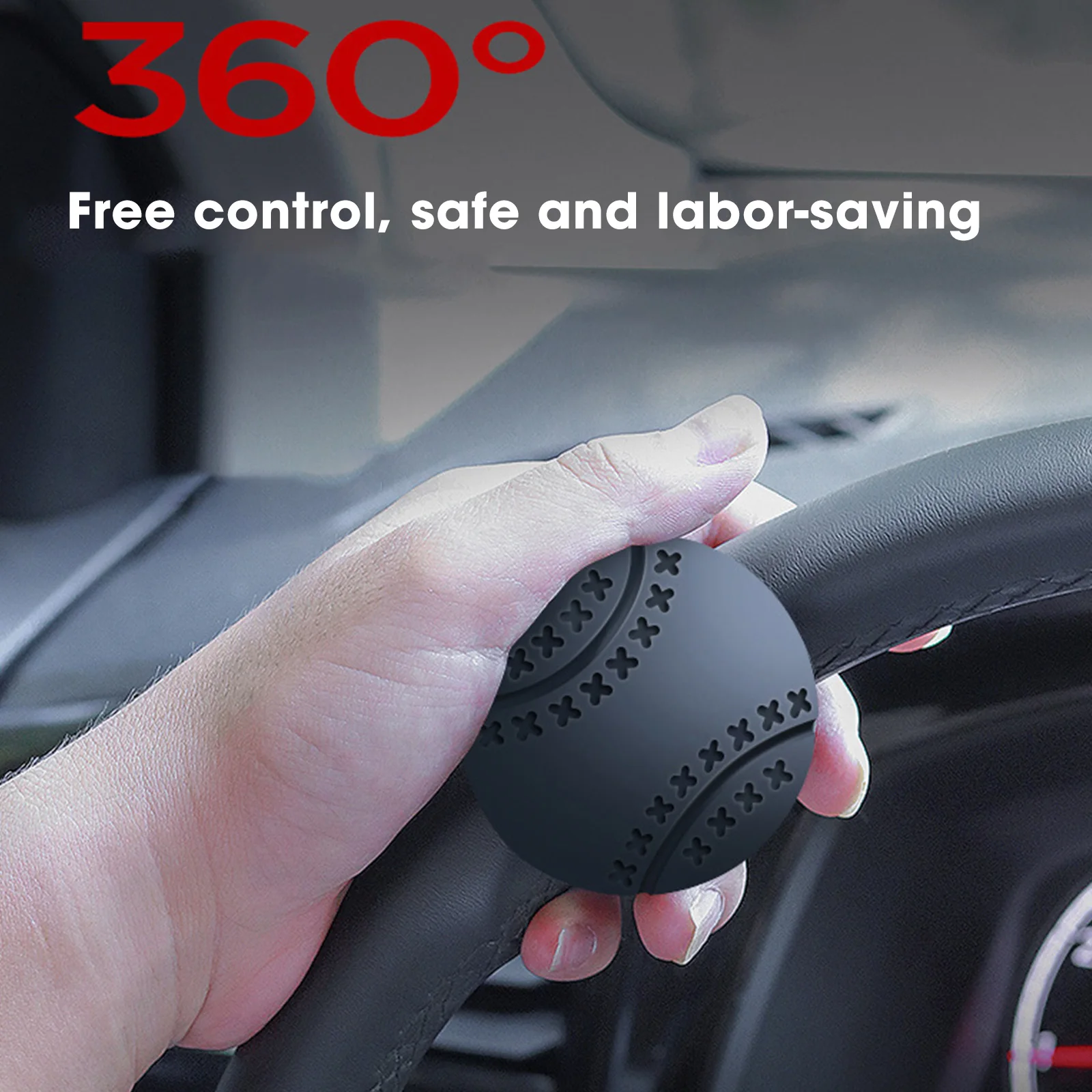 Goramsay Car Steering Wheel Booster 360 Degree Rotation Steering Wheel Knob Ball Labor-saving One Hand Steering Booster