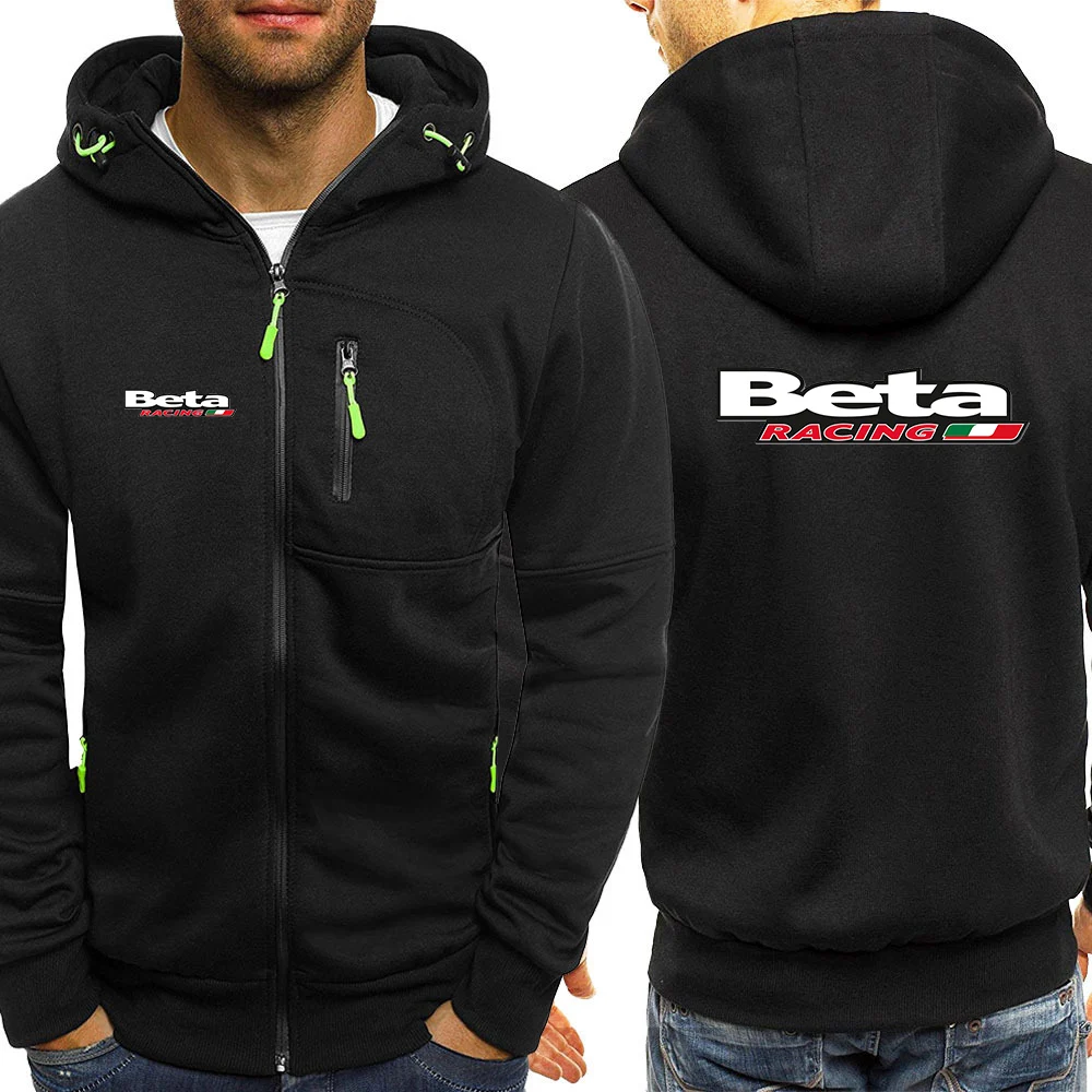 2024 New Beta Racing Motocross Motorcycle Men Printing Spring Autumn Casual Hot Sale Three-color Zipper Hooded Comfortable Coat