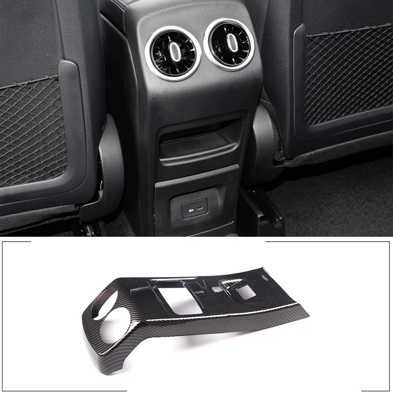 

For 2021-2022 Mercedes-Benz GLB ABS carbon fiber car styling rear air outlet anti-kick cover sticker car interior accessories