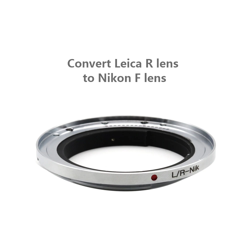 LR-Nik F LR-AI Mount Adapter Ring Silver For Converting Original Leica R mount lens to Nikon F mount for Nikon DSLR cameras