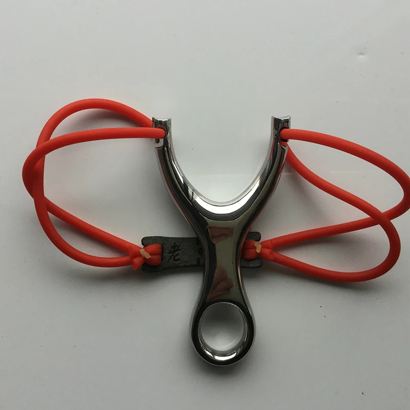 Big Power Stainless Steel Outdoor Slingshot High Precision Shooting Traditional Rubber Band Slingshots for Hunting Catapult