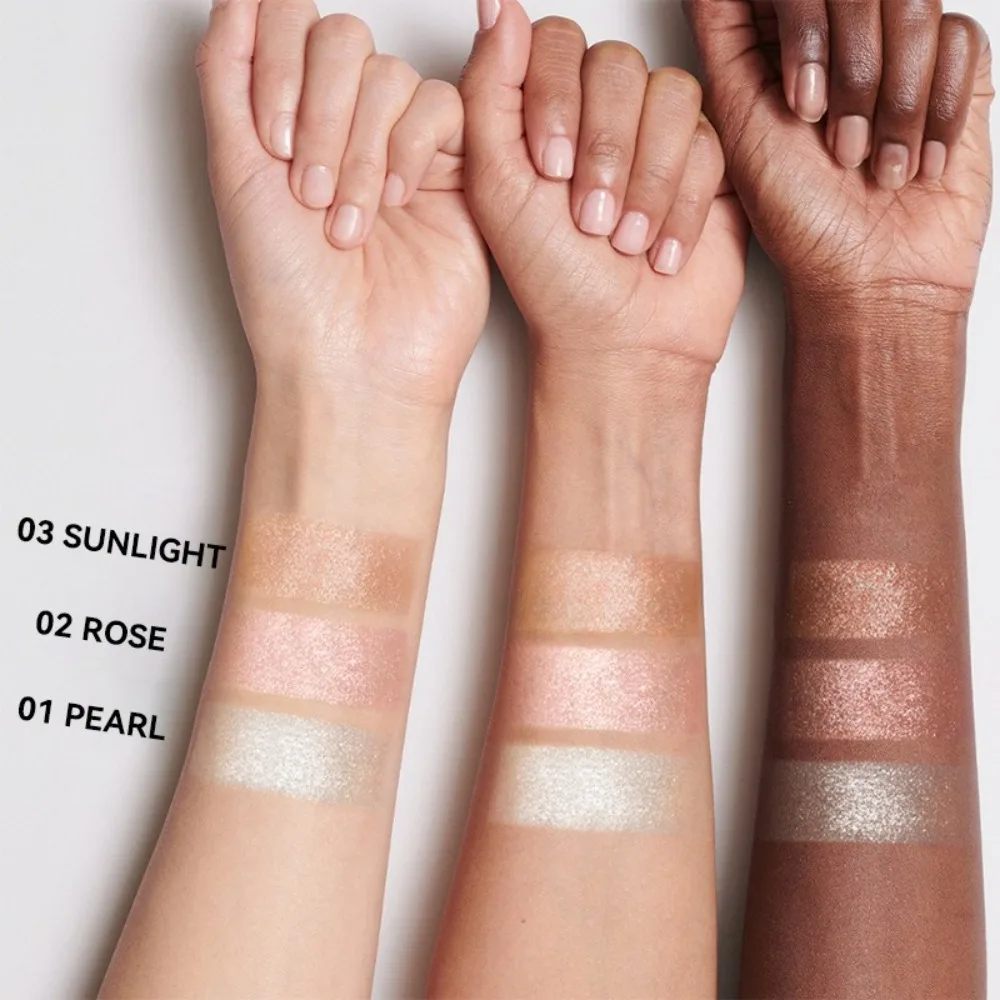 新色3色展開 マルチユース ハイライト シマー ブラッシャー スティック ブライトニング グリッター効果 チークメイク フェイスメイク