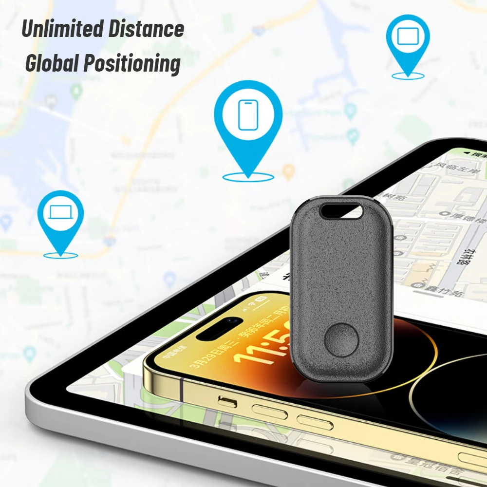 AIYATO Bluetooth GPS Locator Works With Apple Find My APP,Smart Tracker Anti-lost Device Mini Finder Global Positioning