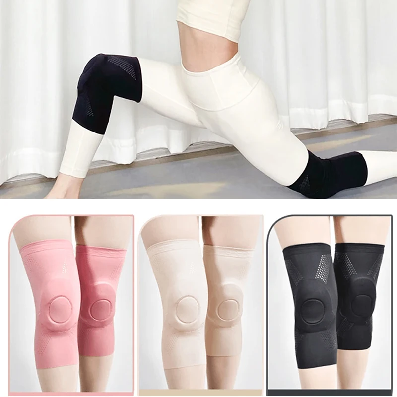 

Dance Sports Knee Compression Pads Upgraded Anti-collision Silicone Anti Pain Meniscus Knee Support Brace Protection for Gym 2Pc