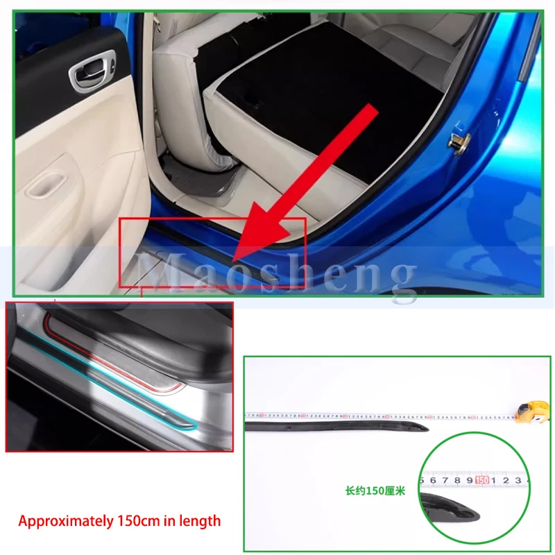 Car Door Seal Strips Door Frame Sealing Tape Strips For Peugeot 307 Rear Door Interior Panel Auto Accessories Spare Part