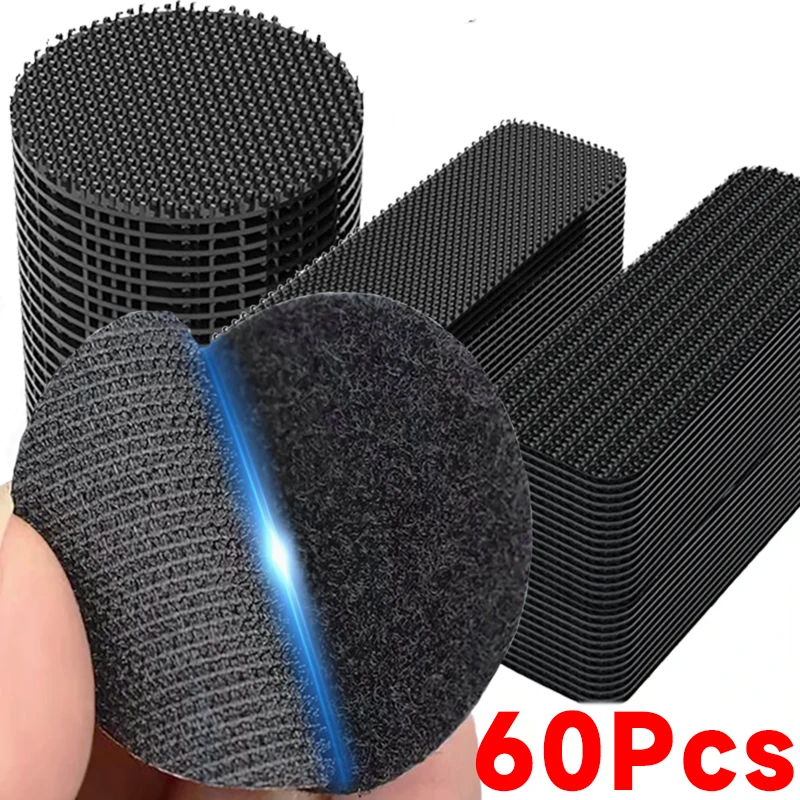 

60/2Pcs Self-Adhesive Carpet Fixing Stickers Double Sided Car Floor Mats Fixed Patches Home Carpet Sheets Non-slip Grip Tapes