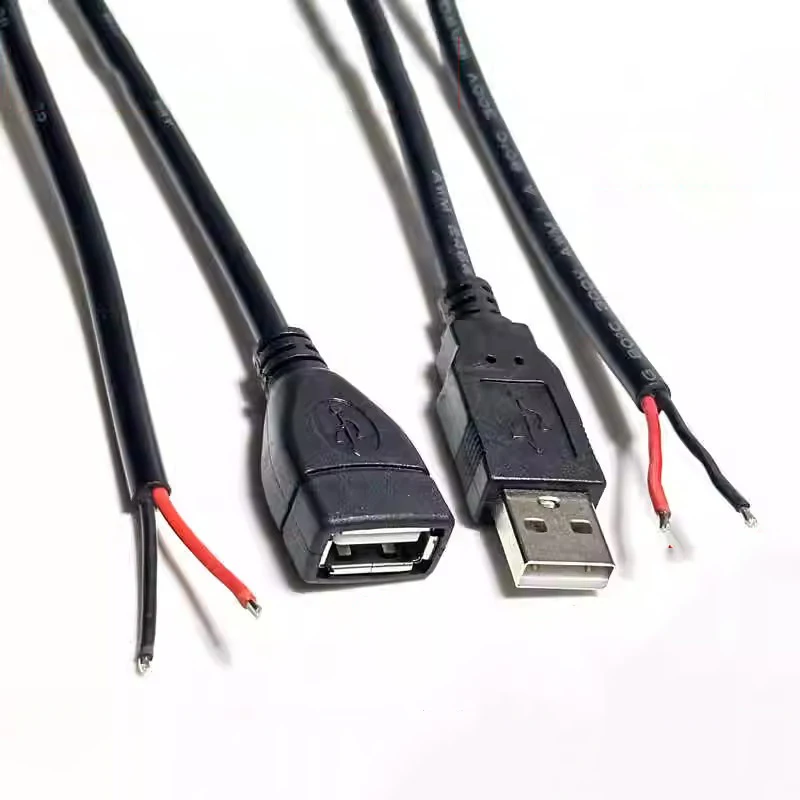 USB Male Female USB 2 Wire All Copper Usb Cable 5V 7A Charging Cable For mini Fan 18AWG Mp3 Mp4 Display