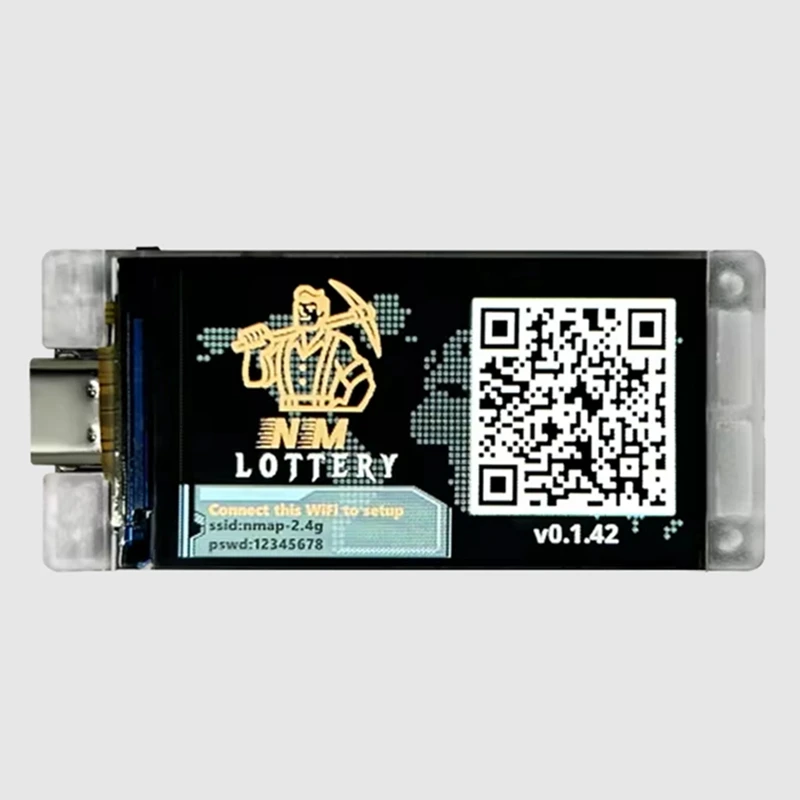 عامل تعدين Bitco-Nerd مع اتصال wi-fi ، تشفير BTC منفرد ، يانصيب 117KH ، S Heltec Vision Master ، T190 ، استهلاك التعدين