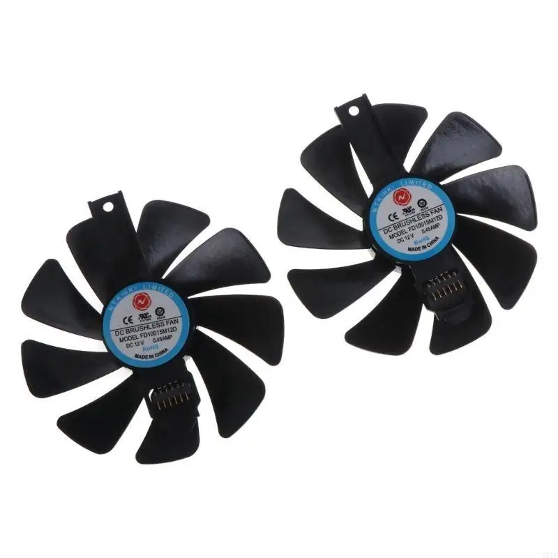 4X7E 1/2Pcs 95mm FD10015M12D VGA Lüfter für RX 5700XT RX5700 RX5600XT RX5500XT Grafikkarte Lüfter 6Pin 12V 0,45A