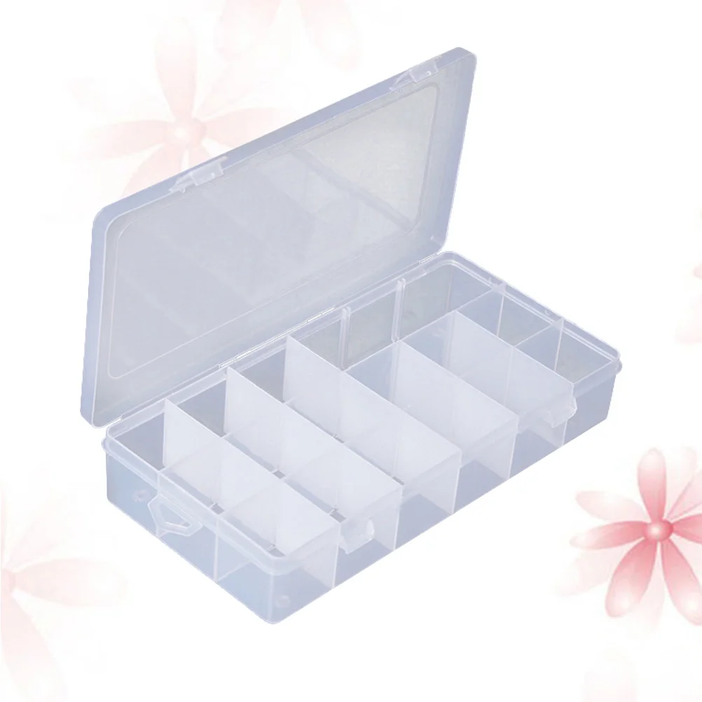 

18 Grids Clear Plastic Jewelry Organizer Portable Travel Jewelry Box for Earrings Rings Necklaces Storage Rings Organizer