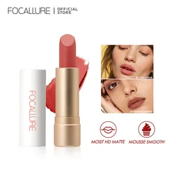 FOCALLURE 12 Colors Long-lasting Matte Lipbalm Waterproof Shimmer Lipstick Mental Glitter Lip Tint Cosmetics Makeup for Women