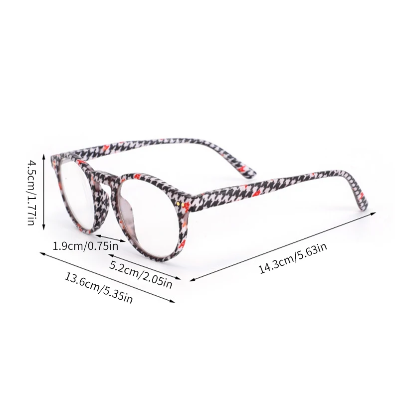 Checkered Reading Glasses PC Material Frame Resin Reading Glasses Anti Radiation Presbyopia Glasses Reading Glasses Women