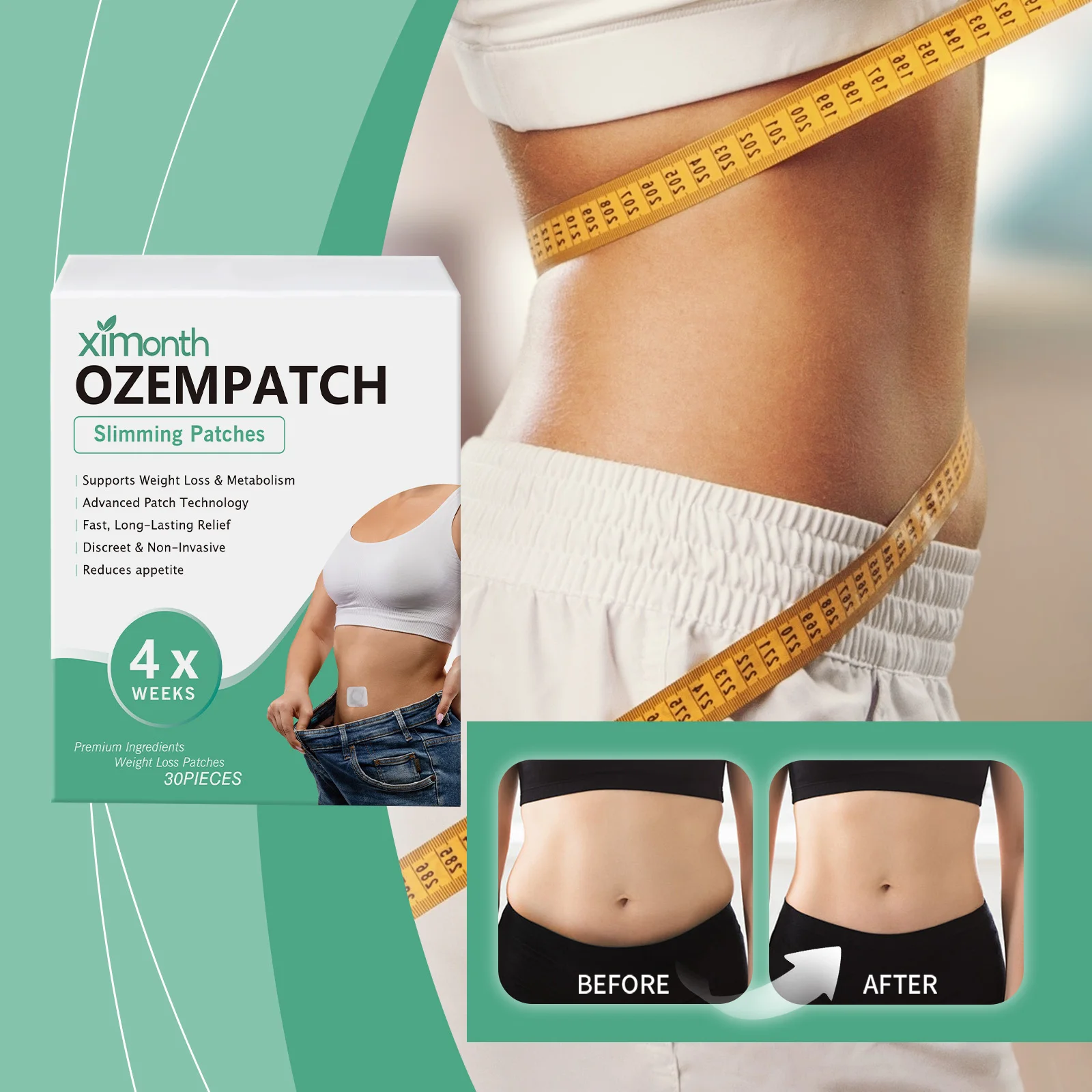 Body Shaping Patches Body Daily Care Patch Herbal Nourishing Skin Firming Elasticity Abdomen Sticker Breathable For Female Male