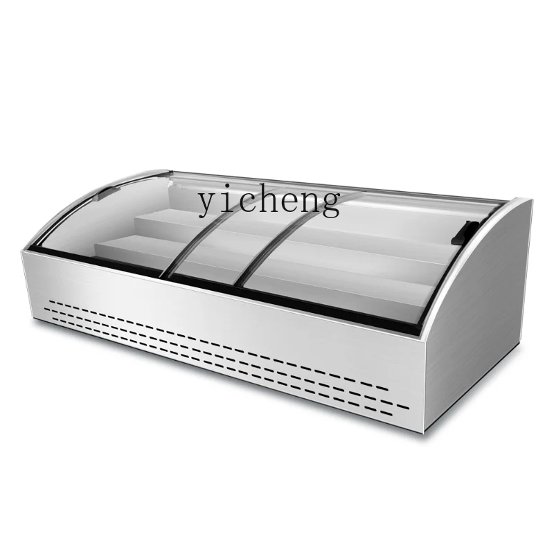 Tqh Three-Layer Step Frozen to Keep Fresh Display Cabinet Seafood Frozen Ice Desktop Stall