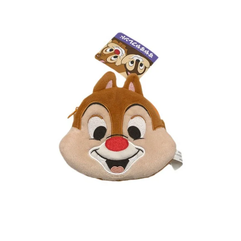 Disney Anime Figure Kawaii Wallet Pendant Chip Dale Cute Animal Girl Heart Coin Purse Couple Headset Key Storage Bag Xmas Gift