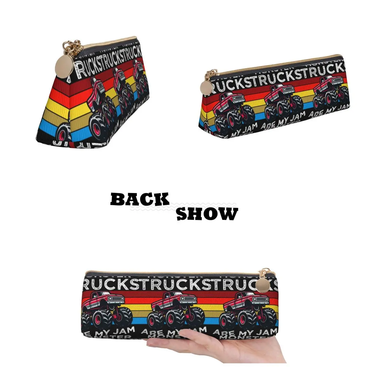 مقلمة Monster Trucks Are My Jam، حقيبة أقلام رصاص، لوازم قرطاسية للتخزين، صندوق أقلام ذو سعة كبيرة، حقيبة أقلام رصاص لهدايا الأطفال #2