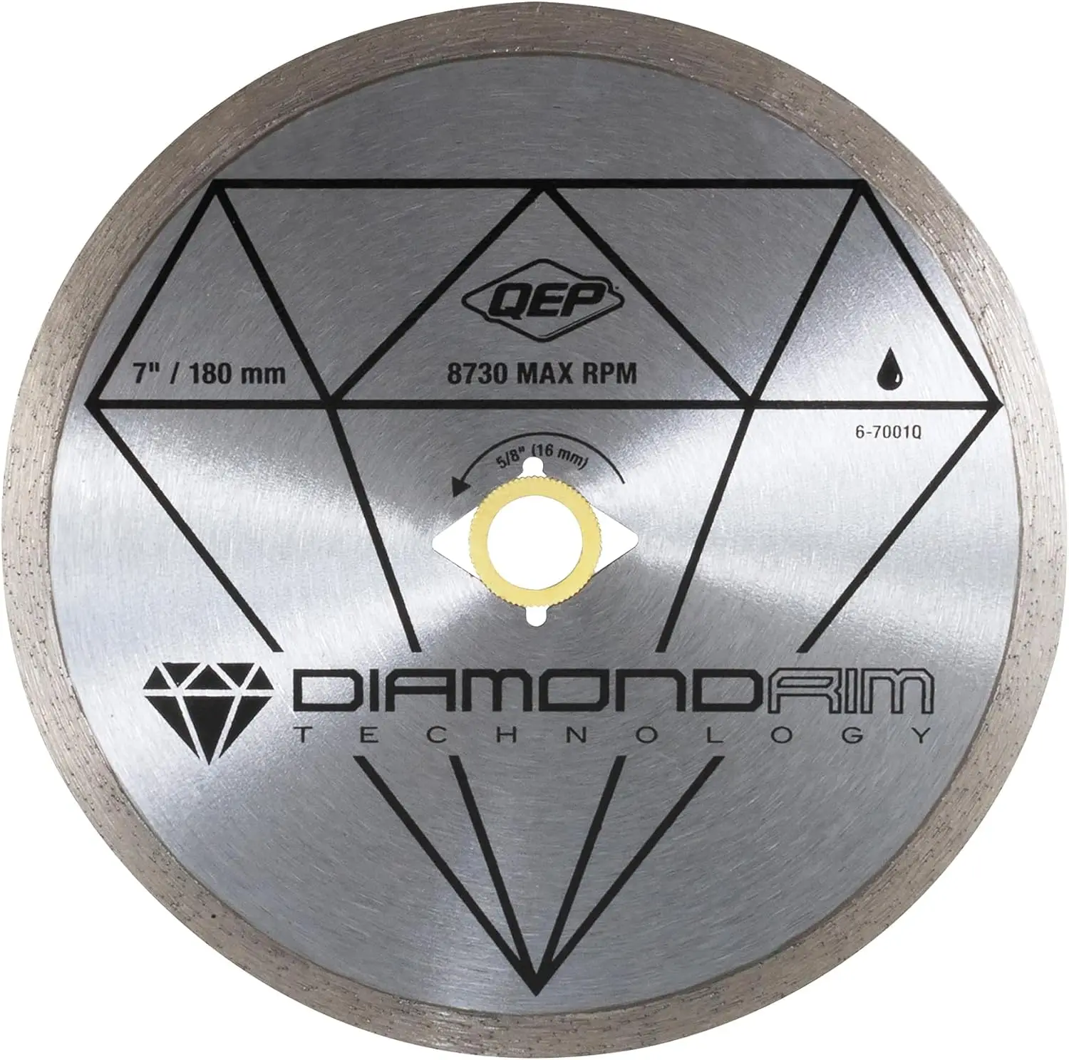 

7-Inch Continuous Rim Diamond Blade for Wet Ceramic Tile Cutting, Smooth and Precise Cuts