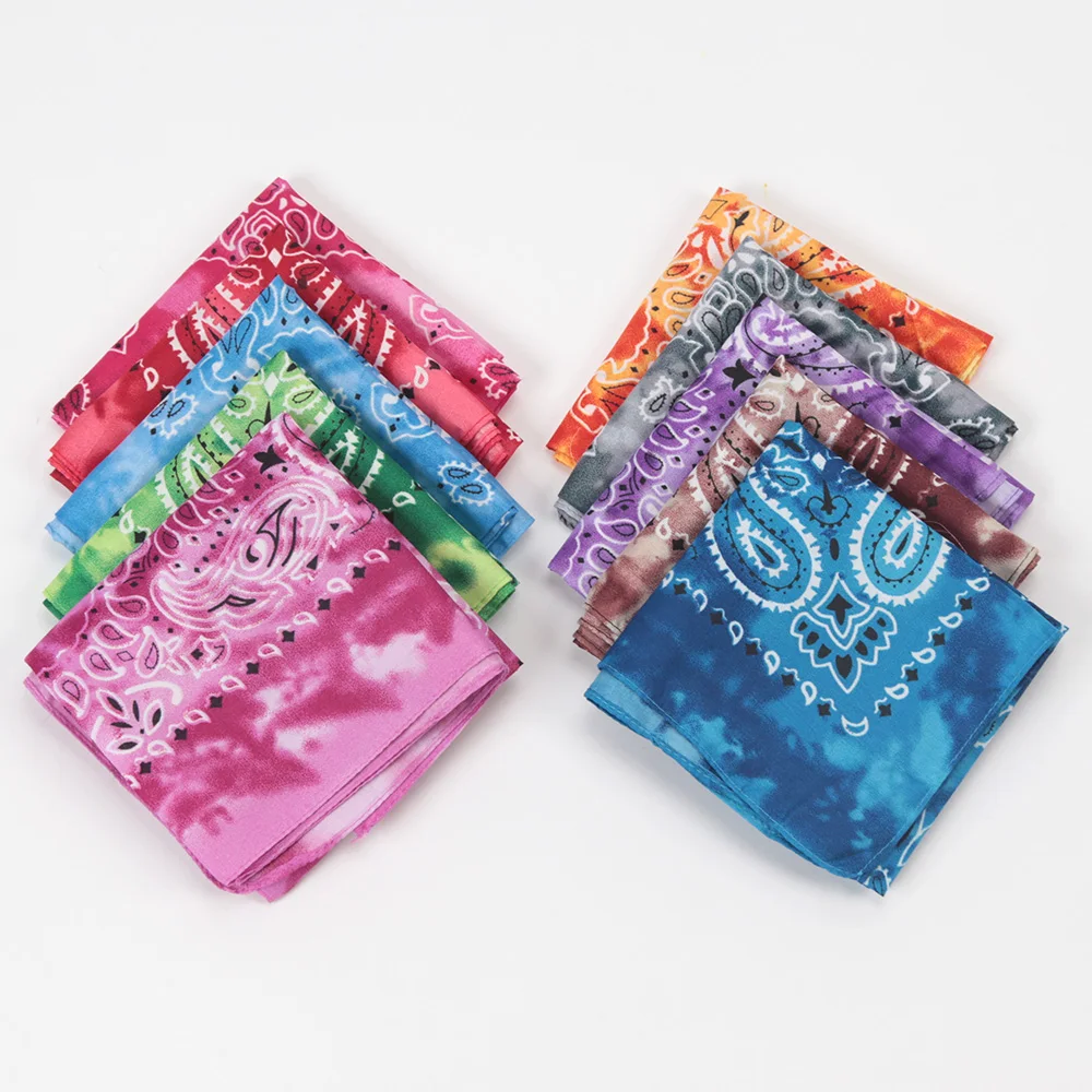 Bohemian Print Bandana Paisley Pattern Headbands Hip Hop Kerchief Outdoor Unisex Headband Wrist Wraps Face Mask Handkerchief