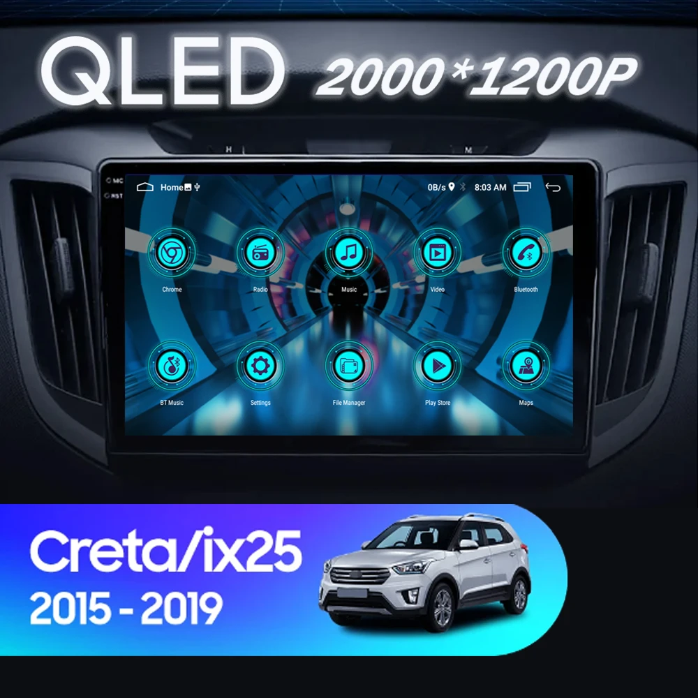 Android 13 For Hyundai Creta IX25 2015 - 2019 Car Radio Multimedia Video Player Navigation GPS Auto Carplay Dash Cam 5G DSP BT