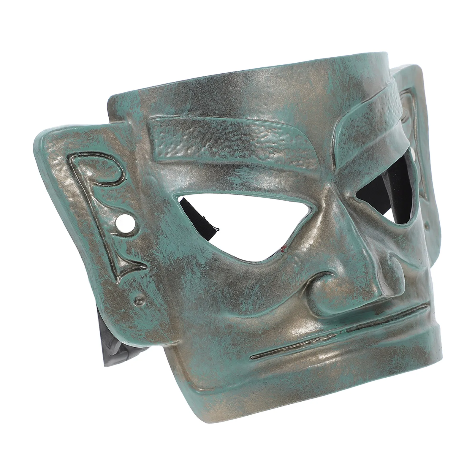 

Stainless Steel Steampunk Full Face Retro Sanxingdui Design Masquerade Halloween Costume Party Accessory Reusable Gas Men Women