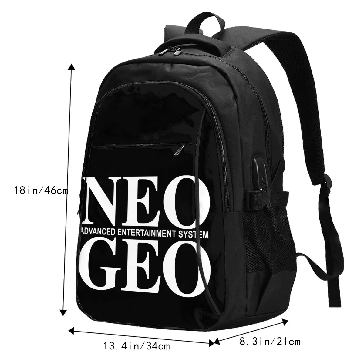 New Neo Geo Pro Gear Spec Logo Usb Backpacks Fashion Tote Travel Hiking Usb Port Notebook Bags