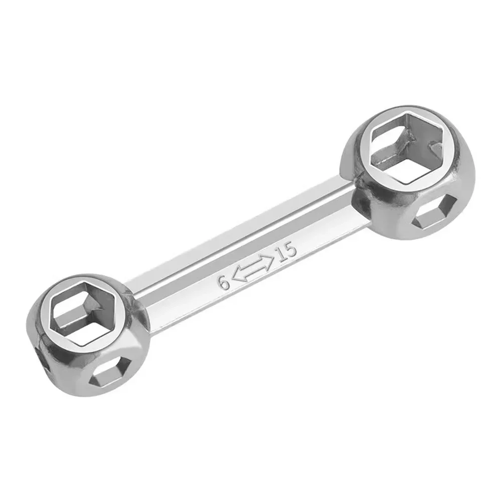 Multifunction Bone Wrench 10 in 1 Hex Key Set for Bike Motorcycle Furniture Repair 6mm to 15mm Range Portable 22g Design