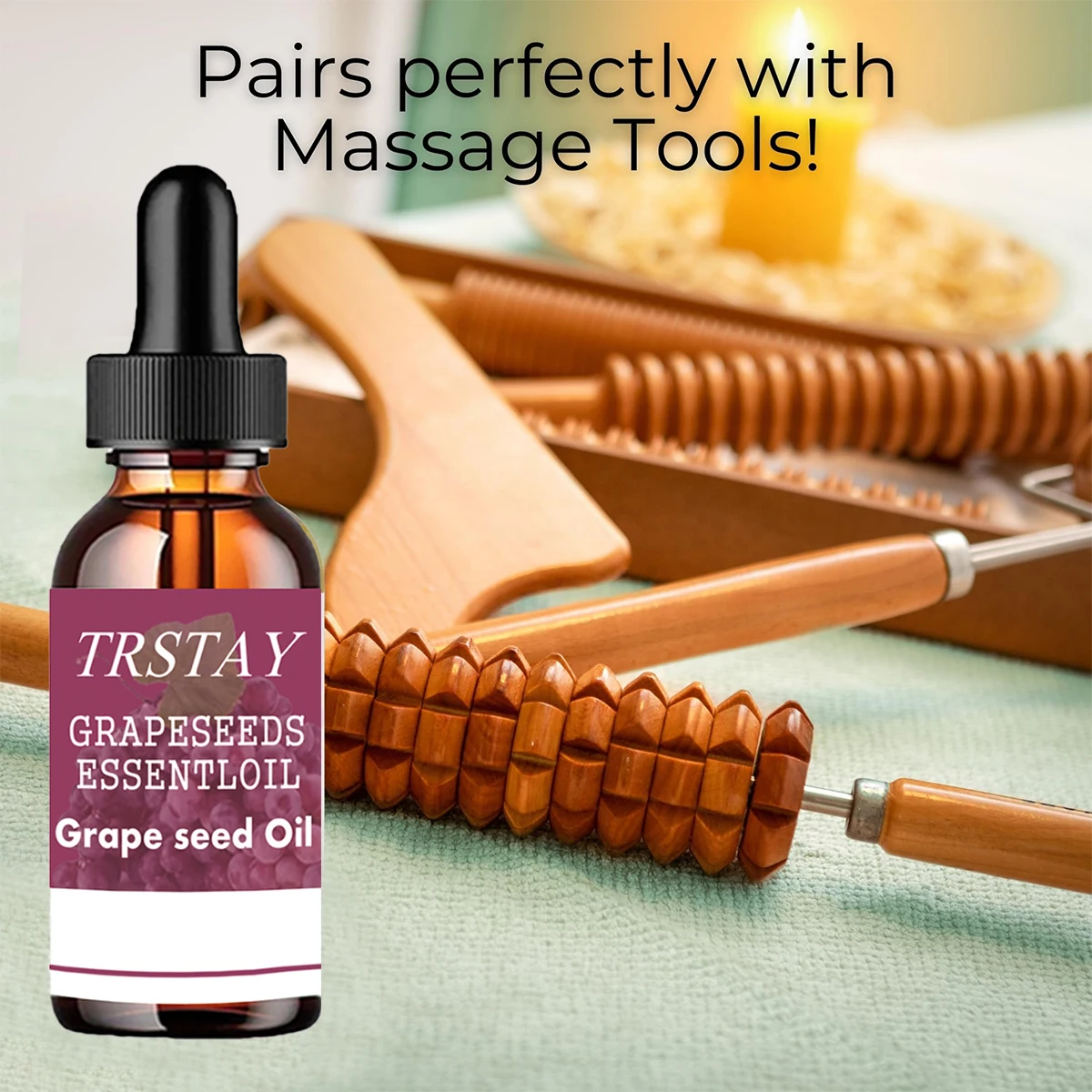 Grape Seed Essential Oil, 1pc Multi-Function Body Massage Serum