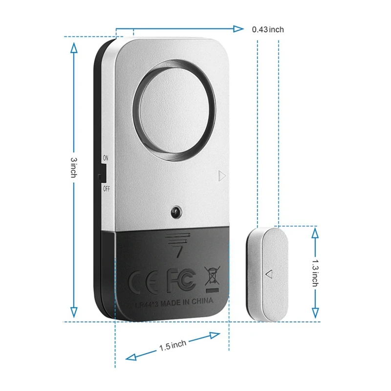 Door Open/Closed Detectors 120DB Loud Door Window Alarm Home Security Protection Sensor Dectector Burglar Alarm(4 PCS)