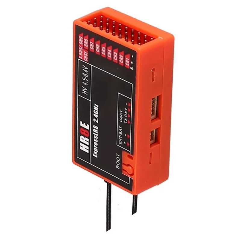 【جديد】هوائي HR8E ELRS PWM 9 قنوات 1800 مم للطائرات والقوارب ملحقات محرك الأحمر