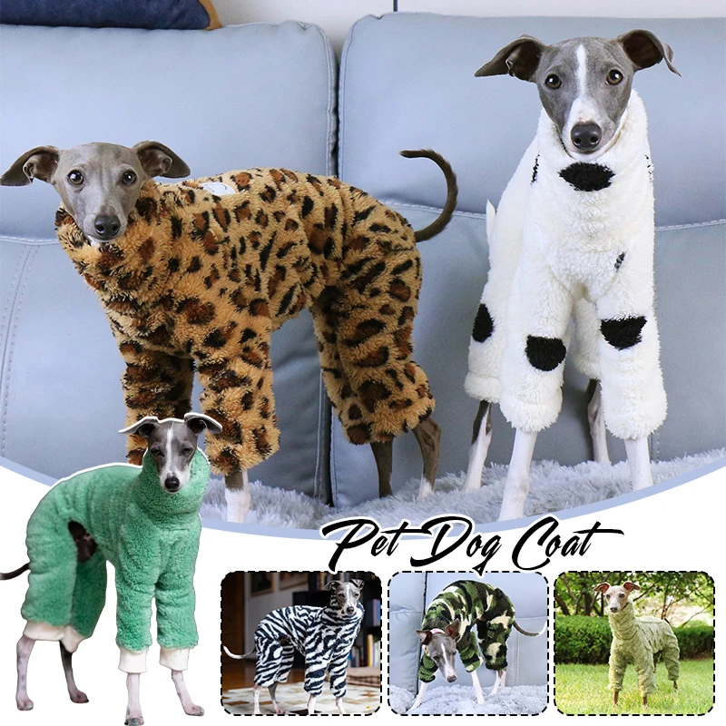 Leopard Pattern Fleece Coat Cozy Winter Dog Jacket Trendy Pet Fashion Wear Thick Fleece Warm Jacket for Small Medium Breeds
