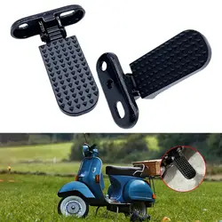2 Pcs Bike Rear Pedals Metal Foldable Foot Pegs for Electric Bicycle Motorcycle Folding Step Stool Road Bike Footrest Accessory
