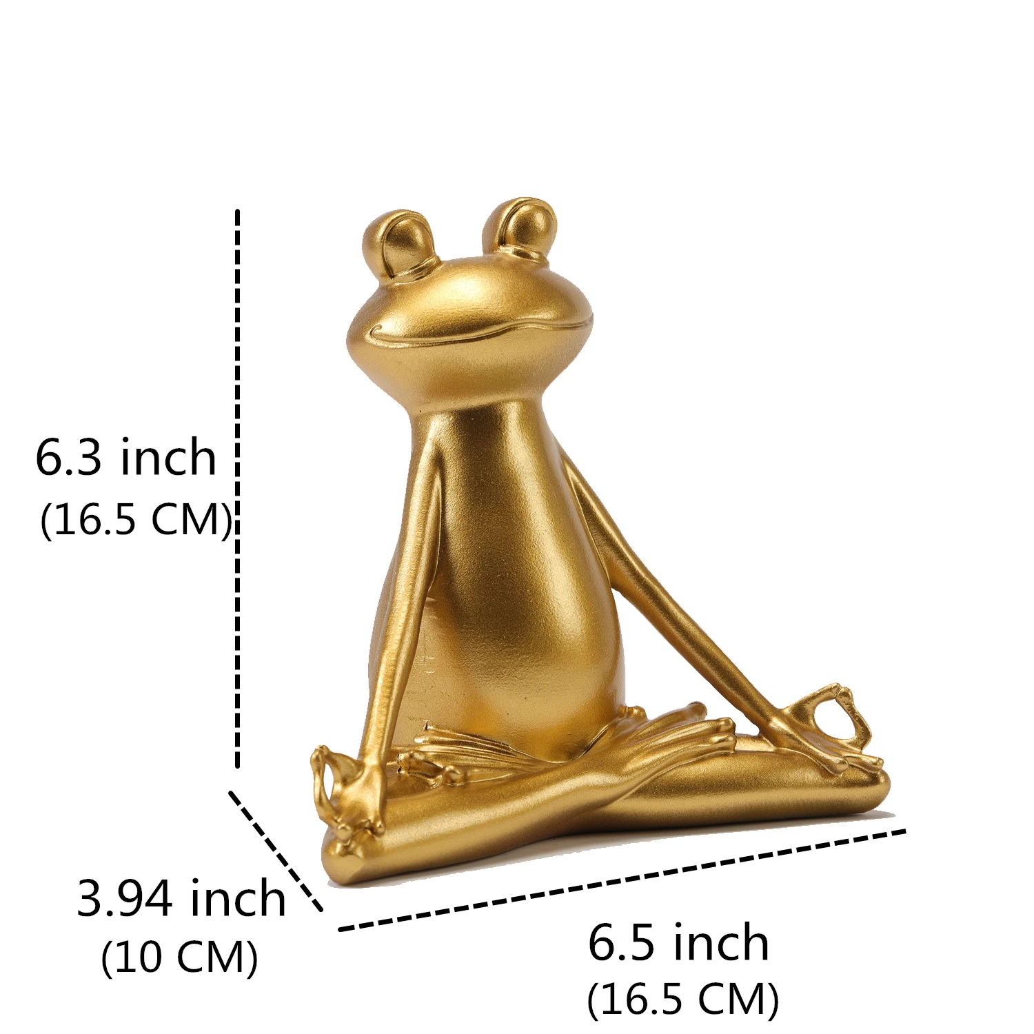 Imagem -06 - Seyee-bro Golden Meditando Yoga Sapo Estátua Esculturas-fengshui Decoração para Casa Estatueta Acessórios