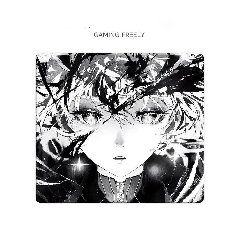 

Фрагментированный черно-белый стеклянный игровой коврик для мыши для девочек, гладкая матовая поверхность, настольный коврик, закаленный офисный игровой стеклянный коврик для мыши