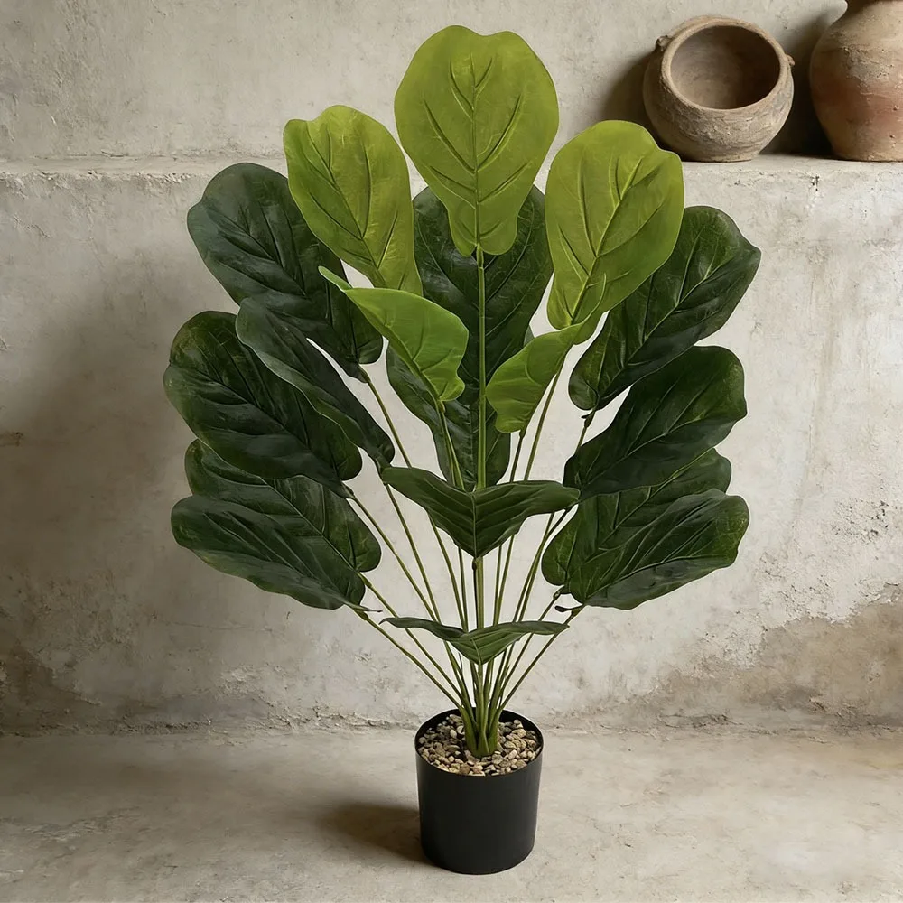 1 Stück 75cm Künstlicher Ficus Lyrata mit 18 Blättern für Büro Hotel Café Hochzeiten Heim- und Partydekoration 2026 NEU